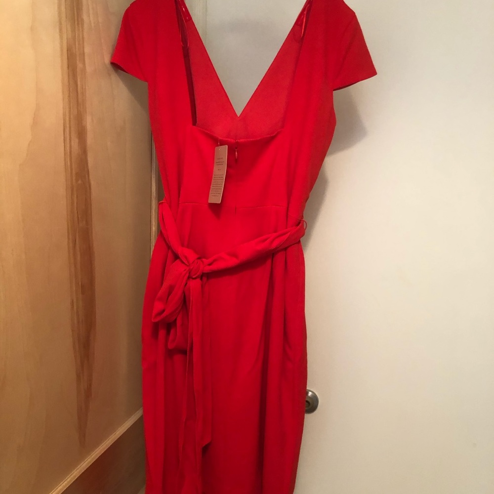 NWT Dress the Population x Anthro tangerine dress - Picture 5 of 8